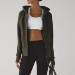 Lululemon - Scuba Hoodie - Dark Olive, Sz 4